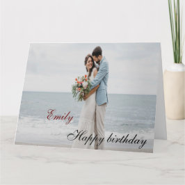 Personalisiert Happy Birthday Foto Ehefrau Karte