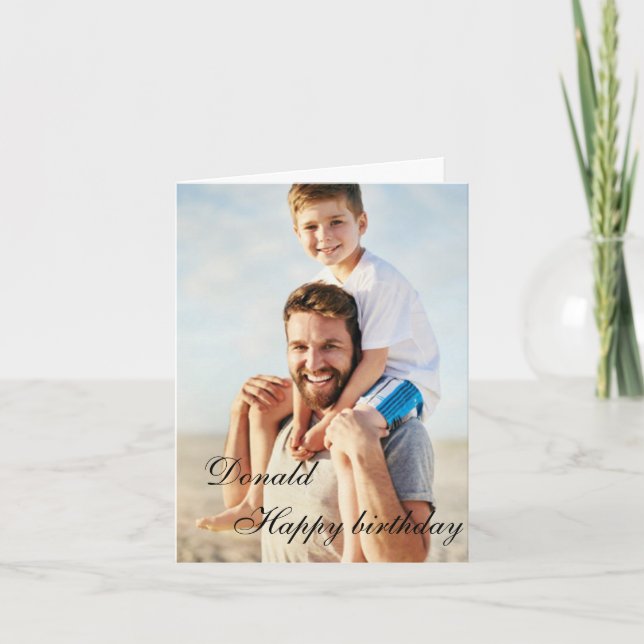 Personalisiert Happy Birthday Foto farbenfroh Karte (Vorderseite)