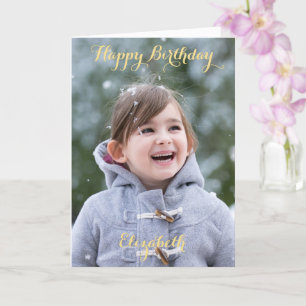 Personalisiert Happy Birthday Foto Grußkarte Karte