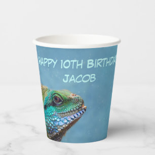 Personalisiert Happy Birthday Iguana Vorlage Pappbecher