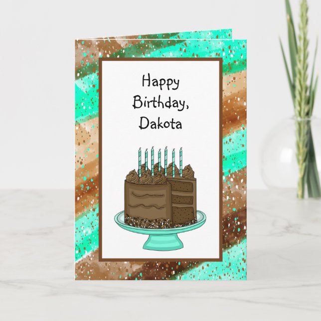 Personalisiert Happy Birthday Karte (Vorderseite)