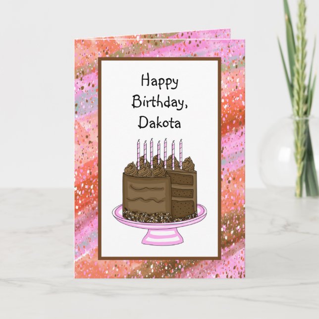 Personalisiert Happy Birthday Karte (Vorderseite)