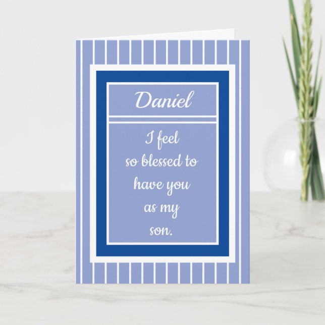 Personalisiert Happy Birthday son Card Karte (Vorderseite)