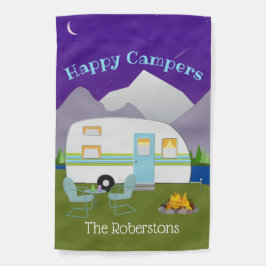 Personalisiert Happy Camper Garden Flag