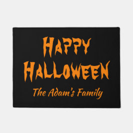 Personalisiert Happy Halloween Black Fußmatte