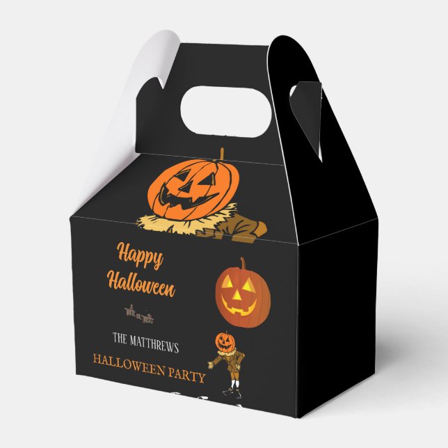 Personalisiert Happy Halloween Pumpkin Leckereien  Geschenkschachtel (Vorderseite)