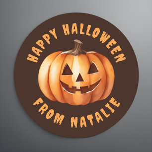 Personalisiert Happy Halloween Sticker