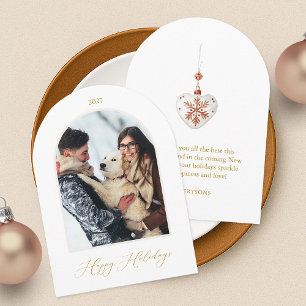 Personalisiert Happy Holidays Fotokarte Einladung