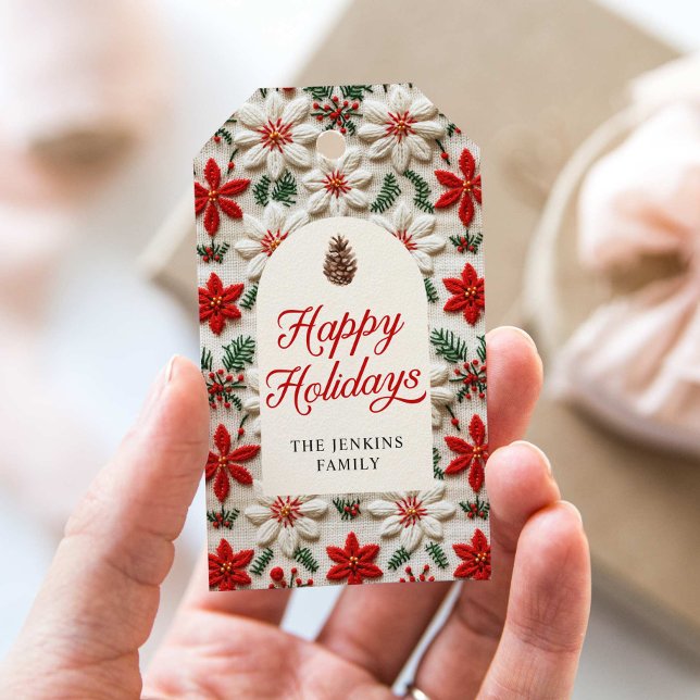 Personalisiert Happy Holidays Gefallen Geschenkanhänger (Happy Holidays Favor Gift Tags)