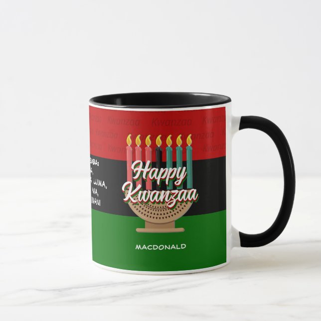 Personalisiert HAPPY KWANZAA Tasse (Rechts)