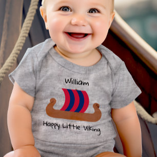 Personalisiert Happy Little Viking Baby Strampler