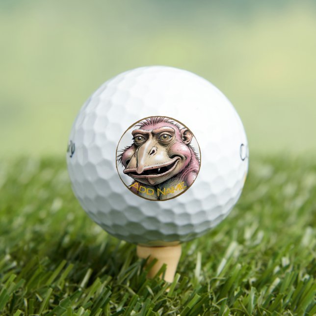 Personalisiert Happy Monkey Callaway Golf Balls Golfball (Insitu T-Shirt)