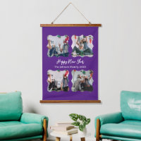 Personalisiert Happy New Year Script 4 Collage Fot