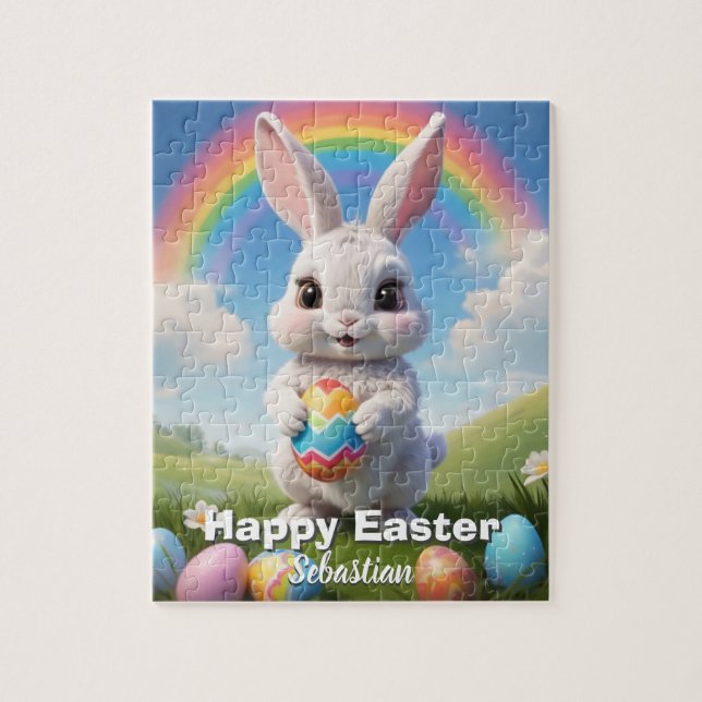 Personalisiert Happy Oaster Bunny Kids (Vertikal)