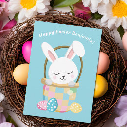 Personalisiert Happy Oaster Bunny Niedlich Baby Bl Karte