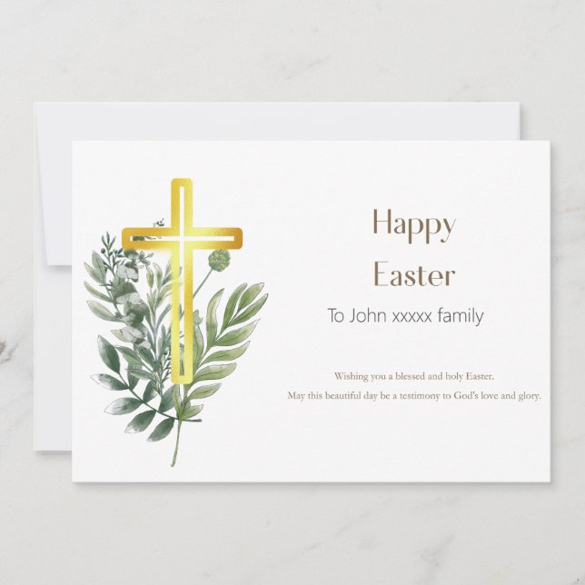 Personalisiert Happy Oaster Christliche Karte (Vorderseite)