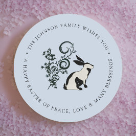 Personalisiert Happy Oster Modernes Bunny Runder Aufkleber