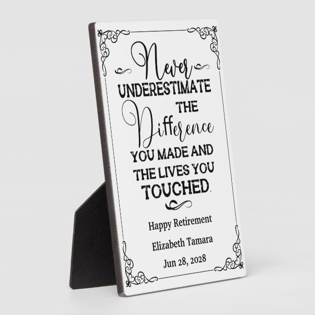 Personalisiert Happy Retirement Quotes  Fotoplatte (Seite)