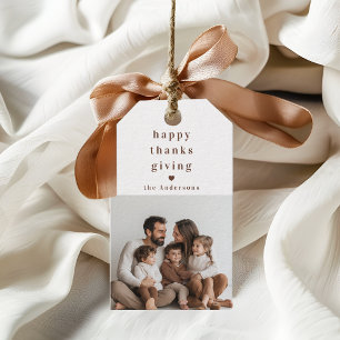 Personalisiert Happy Thanksgiving Foto Geschenkanhänger