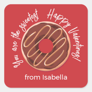Personalisiert Happy Valentines Aufkleber