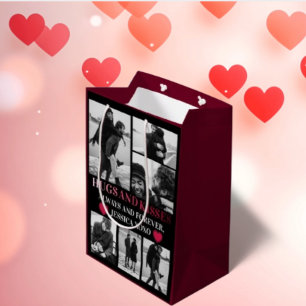 Personalisiert Happy Valentines Day 6 Foto Mittlere Geschenktüte