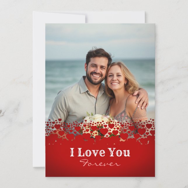 Personalisiert Happy Valentines Day Foto Feiertagskarte (Vorderseite)