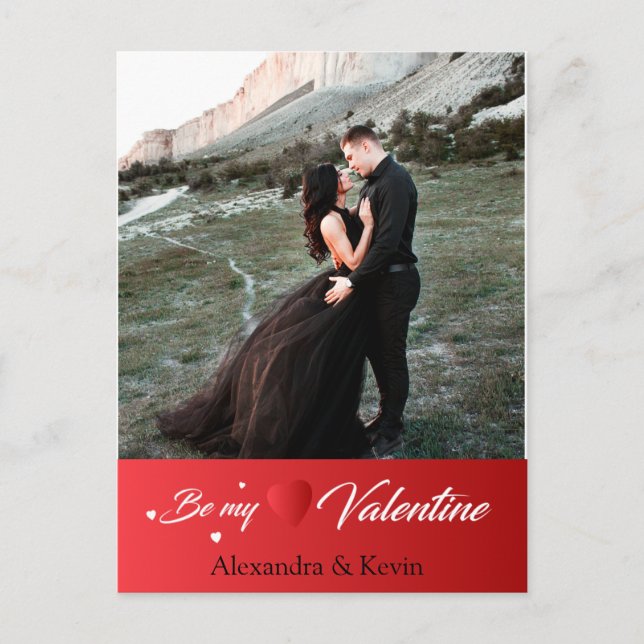 Personalisiert Happy Valentines Day Foto Holiday Postkarte (Vorderseite)