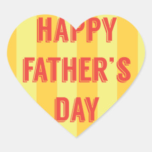 Personalisiert Happy Vathers Day Heart Sticker