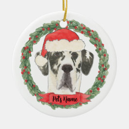 Personalisiert Harlequin Great Dane Keramik Ornament