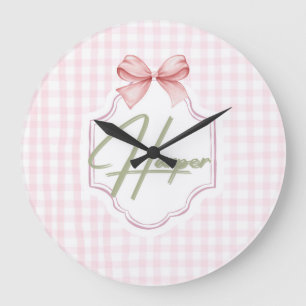 Personalisiert Harper Baby Girl Kinderzimmer Bow&G Große Wanduhr