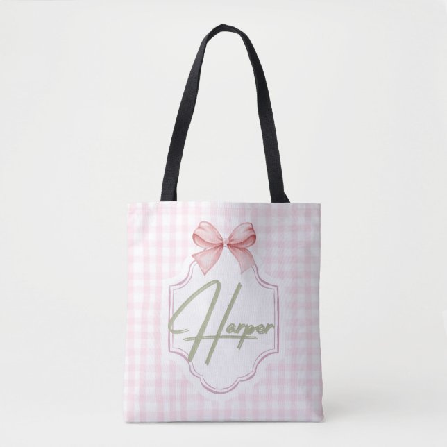 Personalisiert Harper Baby Girl Kinderzimmer Bow&G Tasche (Vorderseite)
