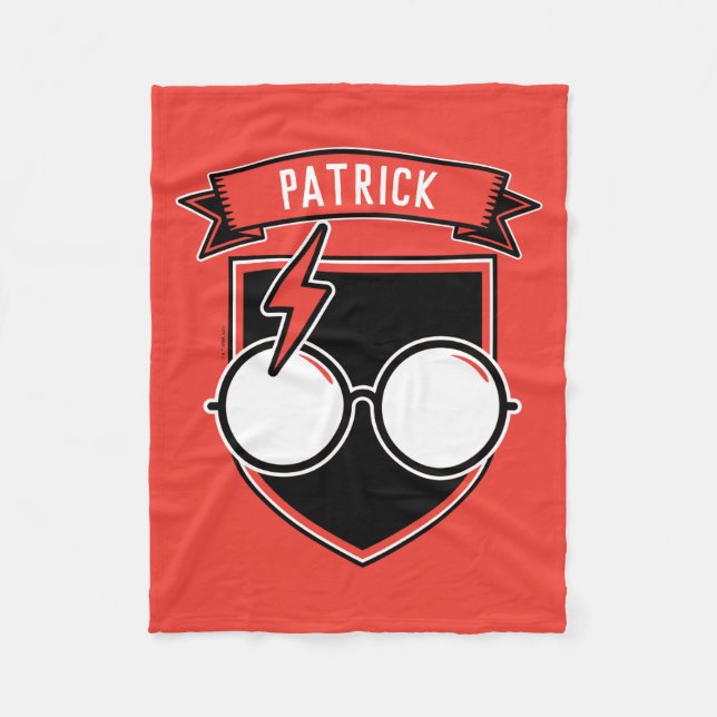 Personalisiert HARRY POTTER™-Abzeichen Fleecedecke (Vorderseite)