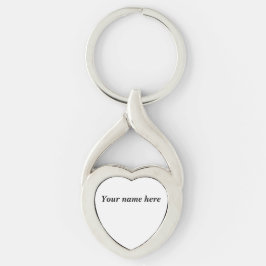 Personalisiert Heart Keychain - Individuelle Name  Schlüsselanhänger
