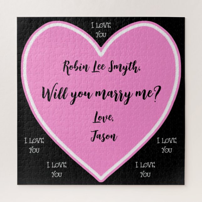 Personalisiert Heart Vorschlag Jigsaw Puzzle (Vertikal)