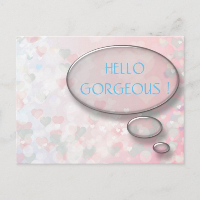 Personalisiert Hello Gorgeous Postcard Postkarte (Vorderseite)