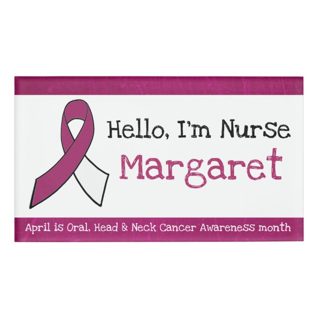 Personalisiert Hello, Im Nurse Name Tag Namenschild (Vorderseite)