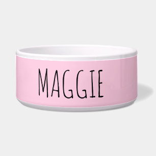 Personalisiert Hellrosa Keramik Pet Bowl Napf