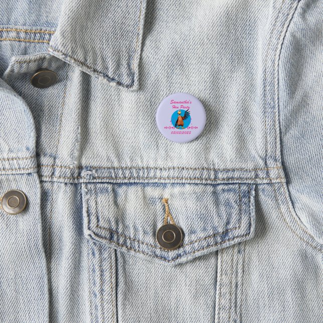 Personalisiert Hen Night Party Funny Bachelorette Button (Beispiel)