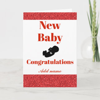 Personalisiert Herzlichen Glückwunsch neue Babykar Karte