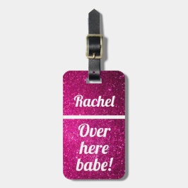 Personalisiert hier drüben Babe | Funny Luggage Ta Gepäckanhänger