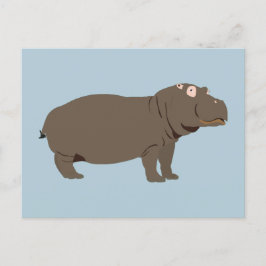 Personalisiert Hippopotamus Hippo Feiertagspostkarte