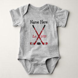 Personalisiert Hockey Baby Name Geburtsjahr Gebore Baby Strampler