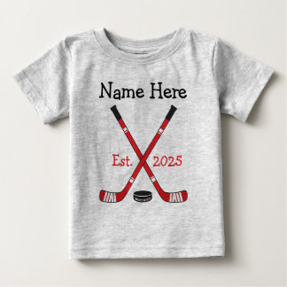 Personalisiert Hockey Baby Name Geburtsjahr Gebore T-shirt