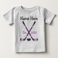 Personalisiert Hockey Baby Name Jahr Geboren Lila