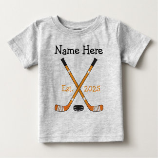 Personalisiert Hockey Baby Name Jahr Geboren Orang T-shirt