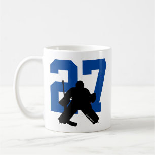 Personalisiert Hockey Goalie Player Nummer Kaffeetasse