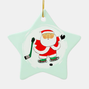 Personalisiert Hockey Holiday-Geschenk Keramik Ornament