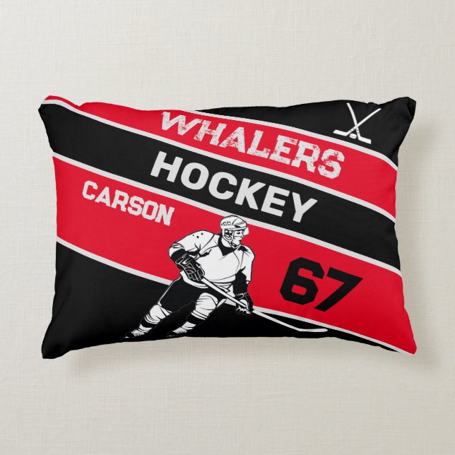Personalisiert Hockey-Kissen Dekokissen (Vorderseite)
