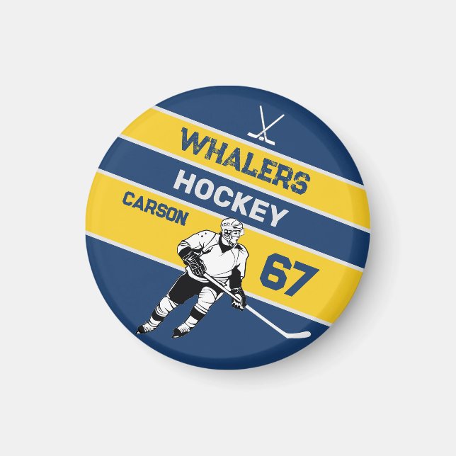 Personalisiert Hockey Magnet (Vorne)