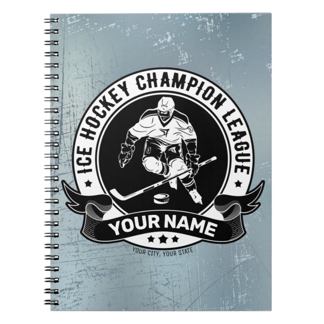 Personalisiert Hockey Player Ice Rink Team Athlete Notizblock (Vorderseite)